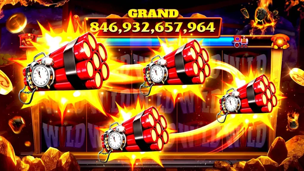 Explosive dynamite wilds from Cash Frenzy Casino game showcasing a massive jackpot win.